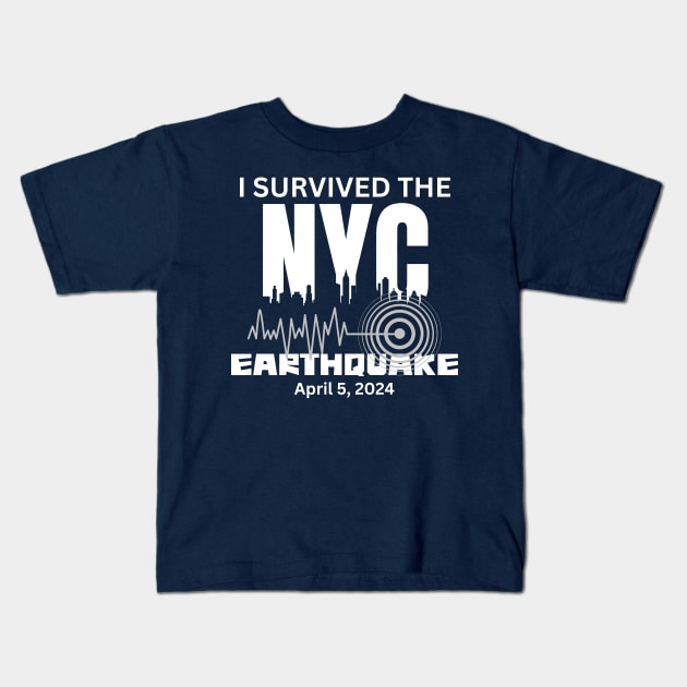 I Survived The NYC Earthquake Kids T-Shirt by Etopix